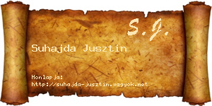 Suhajda Jusztin névjegykártya